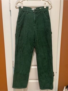 Cotton On Women's Green Cord Carpenter Trousers